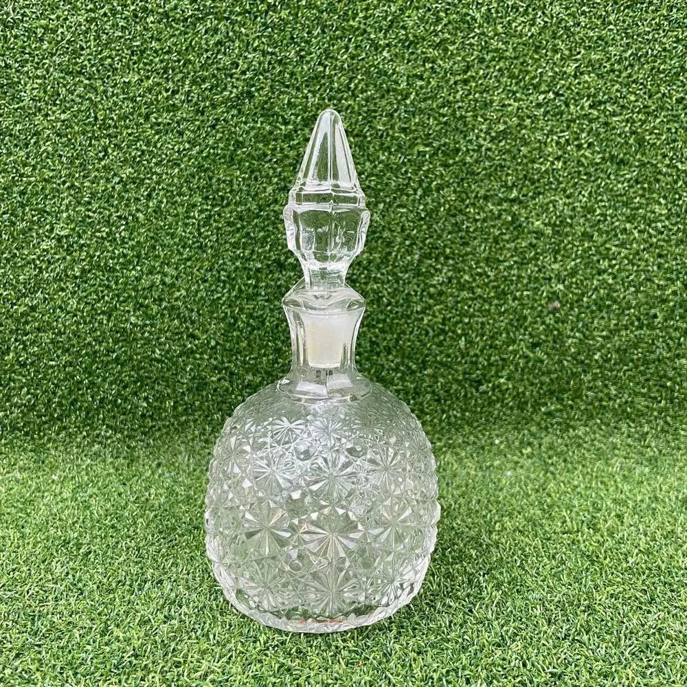 Vintage Crystal Glass Cruet Small Decanter